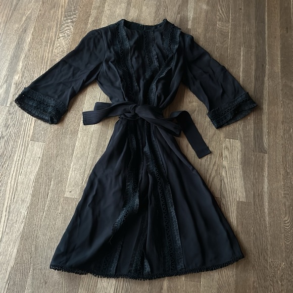 Adam Lippes Black Embroidered Dress - Picture 3 of 11